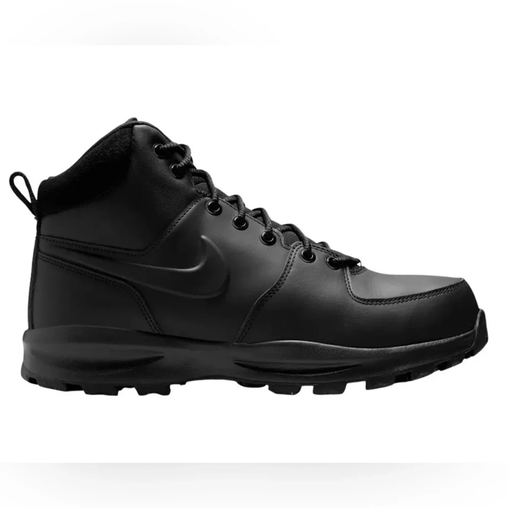 Nike Men's All-Black Manoa Leather Boots, Size 9